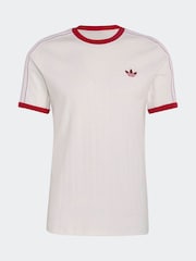 adidas Originals White Drop Needle 3-Stripes T-Shirt - Image 5 of 5