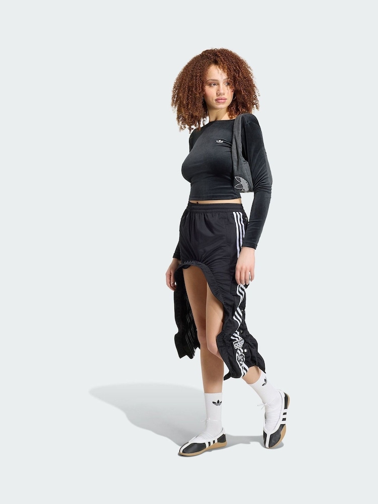 adidas Originals Black Adibreak Ruched Skirt - Image 1 of 4 adidas Originals Black Adibreak Ruched Skirt - Image 1 of 4
