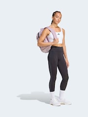 adidas Black Optime Workout 3-Stripes 7/8 Leggings - Image 4 of 6