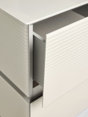 Light Grey Mayfair Glass Side Side Pedestal Pedestal Console Dressing Table - Image 7 of 8