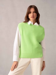 Ro&Zo Oversized Green Knit Tank Top - Image 1 of 6