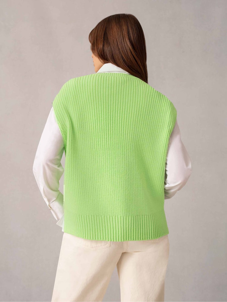 Ro&Zo Oversized Green Knit Tank Top - Image 2 of 6