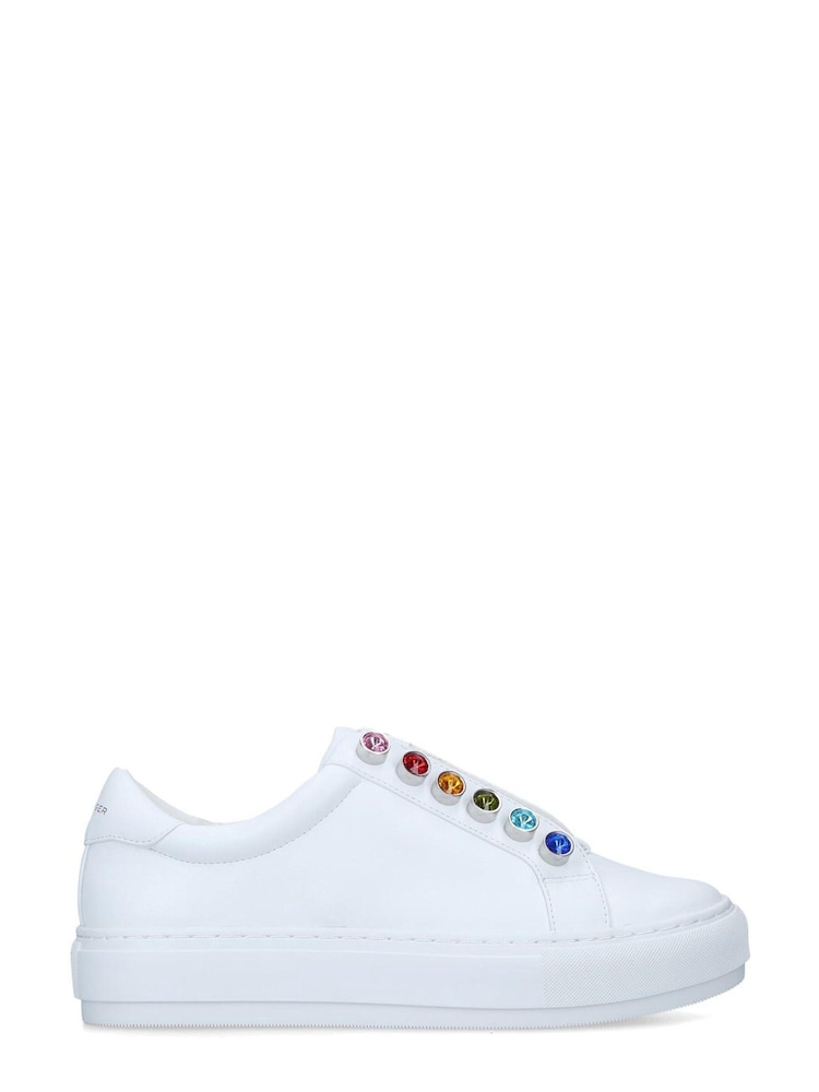 Kurt Geiger London White Liviah Chunky Rainbow Trainers - Image 1 of 4