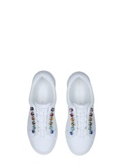 Kurt Geiger London White Liviah Chunky Rainbow Trainers - Image 3 of 4