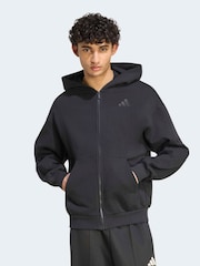 adidas Black Kit Small Logo Full-Zip Hoodie - Image 1 of 6