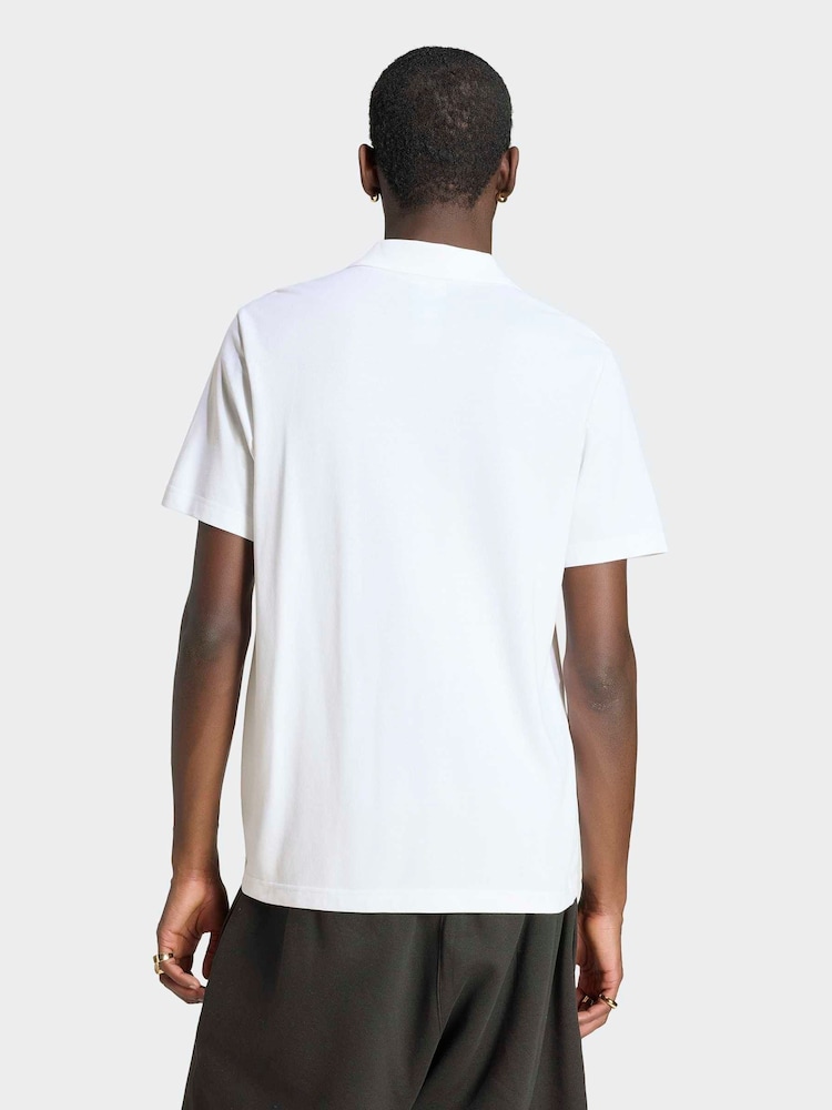 adidas Originals White Trefoil Essentials Polo Shirt - Image 2 of 6 adidas Originals White Trefoil Essentials Polo Shirt - Image 2 of 6