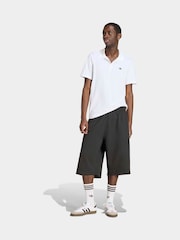 adidas Originals White Trefoil Essentials Polo Shirt - Image 3 of 6