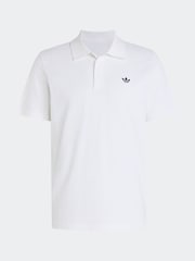 adidas Originals White Trefoil Essentials Polo Shirt - Image 6 of 6