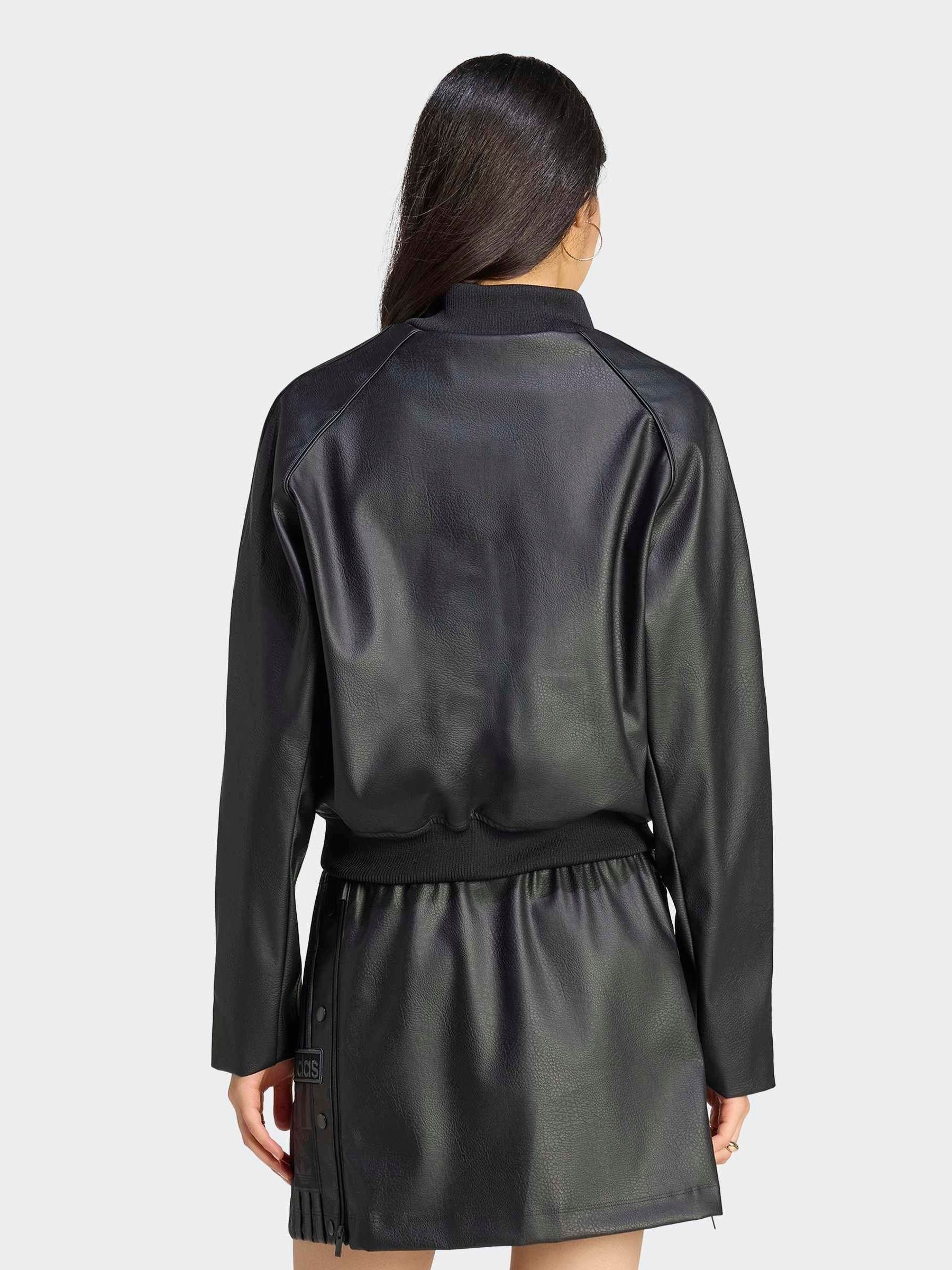 Buy adidas Originals Black Pleather SST Tracktop from Next USA