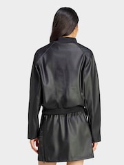 adidas Originals Black Pleather SST Tracktop - Image 2 of 6