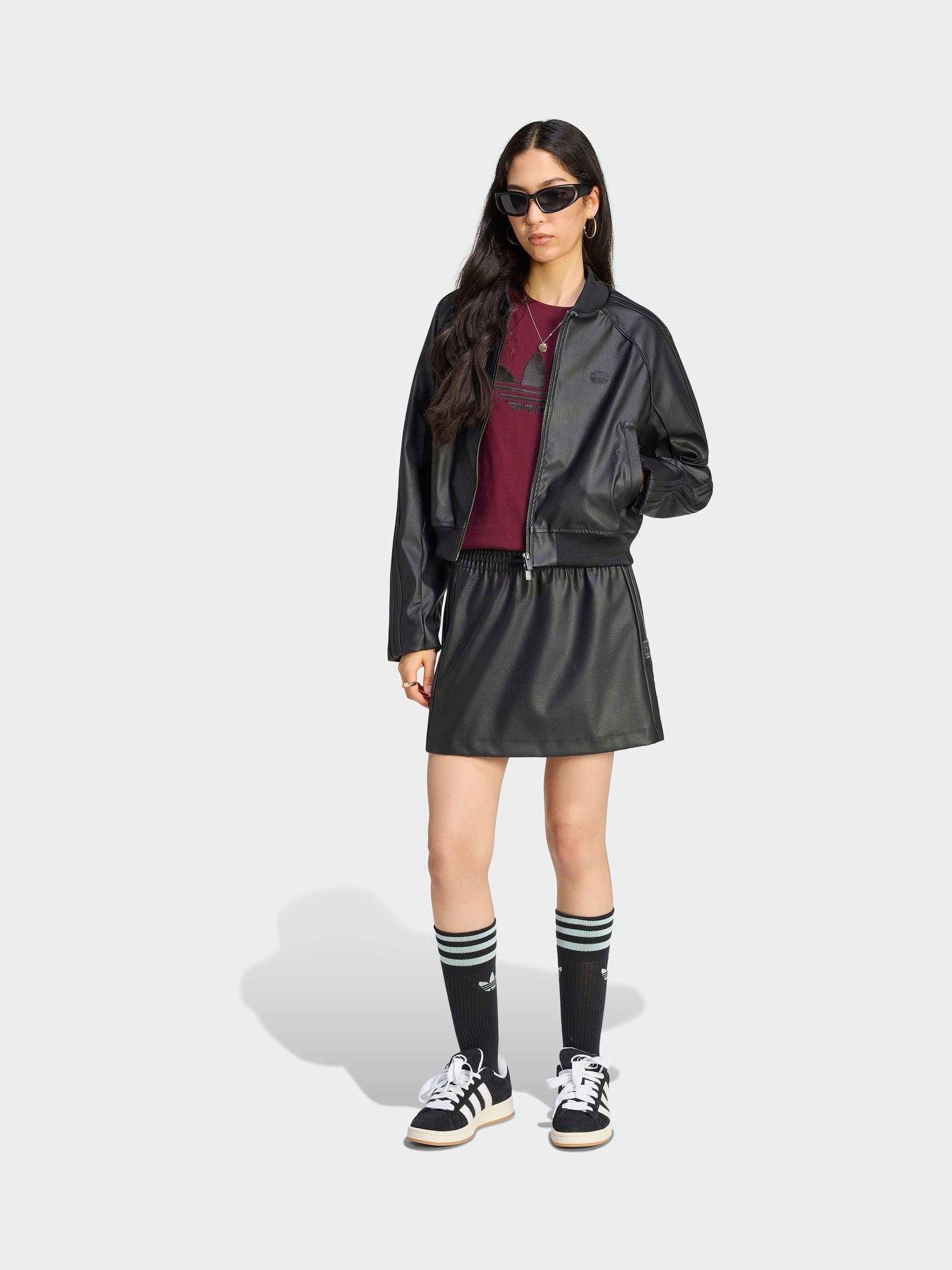 Buy adidas Originals Black Pleather SST Tracktop from Next USA