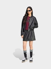 adidas Originals Black Pleather SST Tracktop - Image 3 of 6