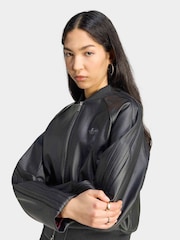 adidas Originals Black Pleather SST Tracktop - Image 4 of 6