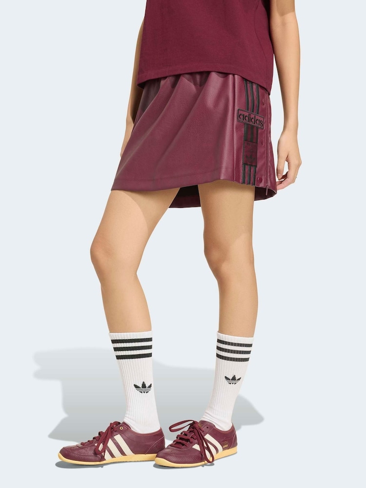 adidas Originals Red Pleather Adibreak Skirt - Image 1 of 6 adidas Originals Red Pleather Adibreak Skirt - Image 1 of 6