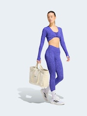 adidas Purple Primelift Workout Snake Twist Reversible Long Sleeve T-Shirt - Image 4 of 7