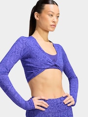 adidas Purple Primelift Workout Snake Twist Reversible Long Sleeve T-Shirt - Image 5 of 7