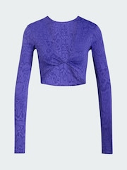 adidas Purple Primelift Workout Snake Twist Reversible Long Sleeve T-Shirt - Image 7 of 7