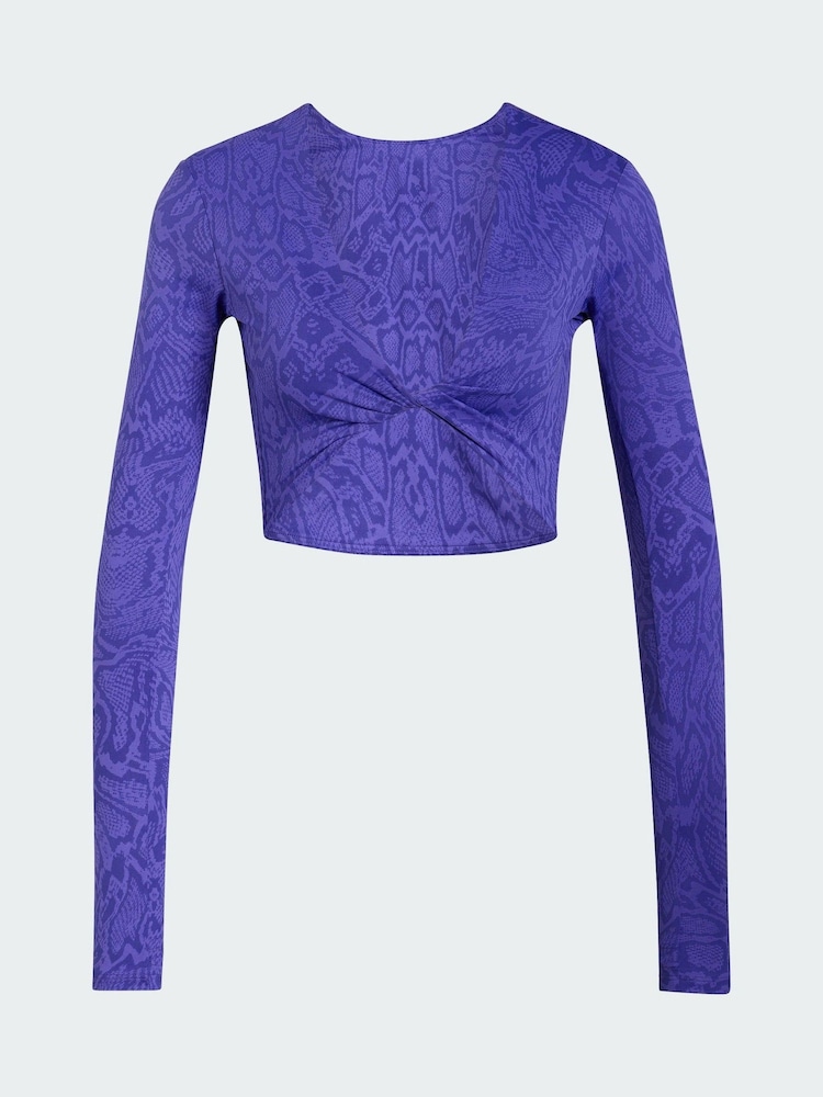adidas Purple Primelift Workout Snake Twist Reversible Long Sleeve T-Shirt - Image 7 of 7 adidas Purple Primelift Workout Snake Twist Reversible Long Sleeve T-Shirt - Image 7 of 7