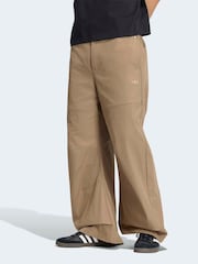 adidas Originals Brown Premium Essentials Wide Trousers - Image 1 of 7