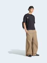 adidas Originals Brown Premium Essentials Wide Trousers - Image 5 of 7