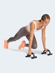 adidas Brown Optime Workout 3-Stripes 7/8 Leggings - Image 3 of 6