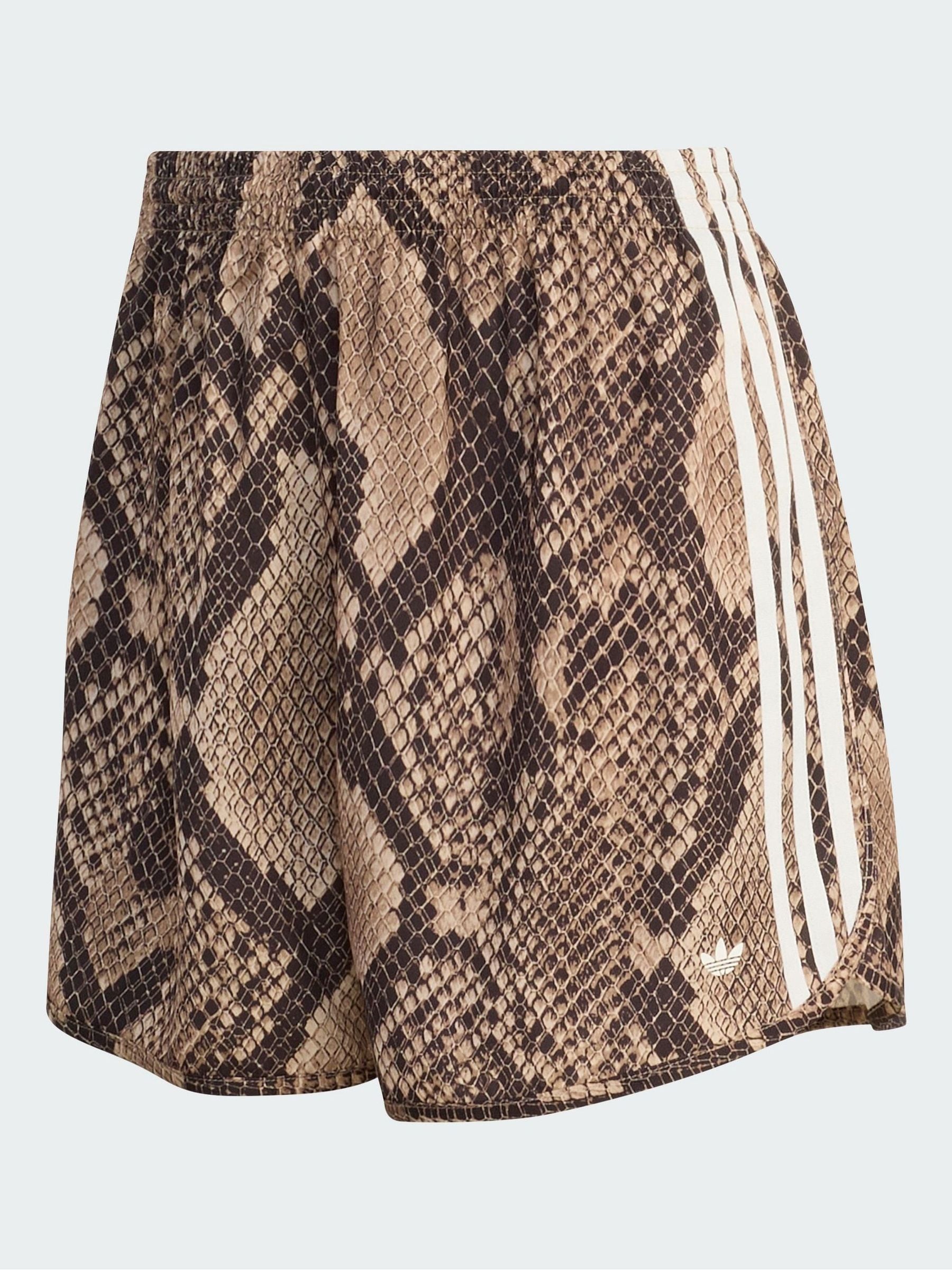 Buy adidas Originals Cream Snake Print Satin Shorts from Next USA