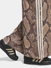 adidas Originals Cream Satin Snake Print Wide Leg Track Joggers - Image 5 of 6
