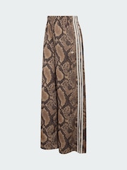 adidas Originals Cream Satin Snake Print Wide Leg Track Joggers - Image 6 of 6