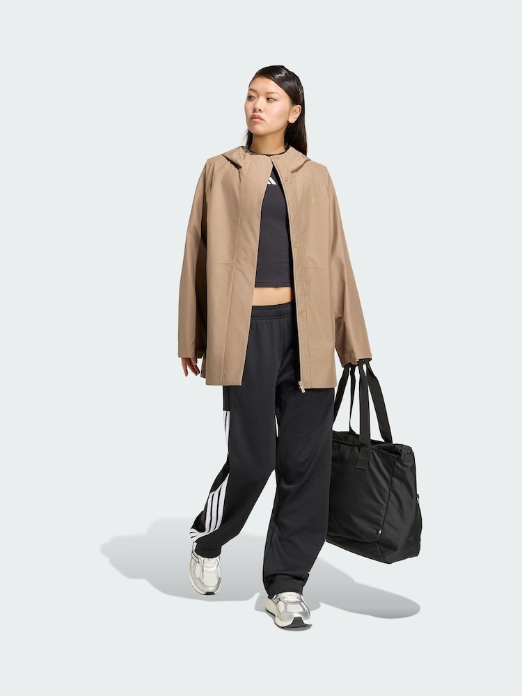 adidas Brown Essentials Rain Parka Jacket - Image 1 of 5 adidas Brown Essentials Rain Parka Jacket - Image 1 of 5