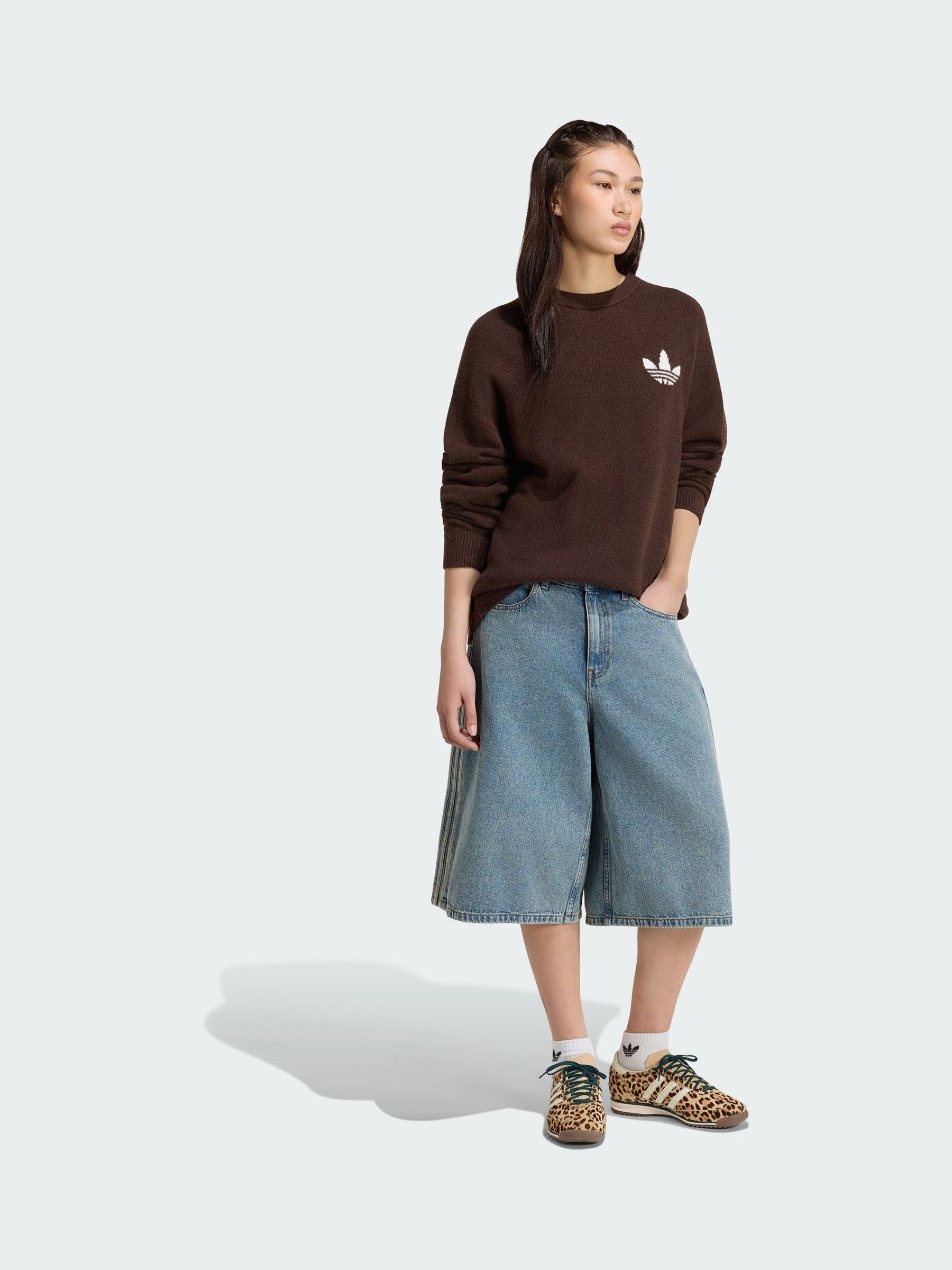 Buy adidas Originals Brown Athl Dept Knitted Sweatshirt from Next USA