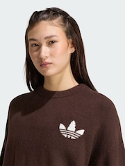 adidas Originals Brown Athl Dept Knitted Sweatshirt - Image 3 of 5