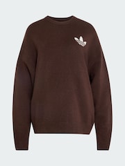 adidas Originals Brown Athl Dept Knitted Sweatshirt - Image 5 of 5