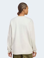 adidas Originals Cream Essentials Oversize Long Sleeve Jumper - Image 2 of 6