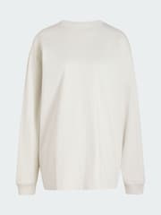 adidas Originals Cream Essentials Oversize Long Sleeve Jumper - Image 6 of 6