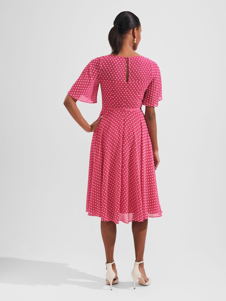 Hobbs Blue Petite Elenor Dress - Image 2 of 4 Hobbs Blue Petite Elenor Dress - Image 2 of 4