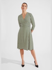 Hobbs Green Petite Dina Wrap Dress - Image 1 of 4