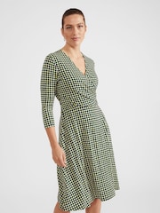 Hobbs Green Petite Dina Wrap Dress - Image 3 of 4