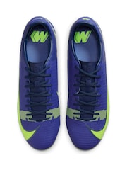 Nike Blue Adults Mercurial Firm Ground Football Boots - Image 6 of 12