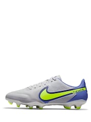Nike Grey Adults Tiempo Legend 9 Academy Firm Ground Football Boots - Image 2 of 10