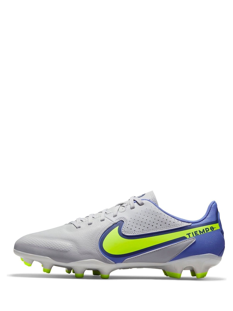 Nike Grey Adults Tiempo Legend 9 Academy Firm Ground Football Boots - Image 2 of 10