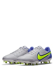 Nike Grey Adults Tiempo Legend 9 Academy Firm Ground Football Boots - Image 3 of 10