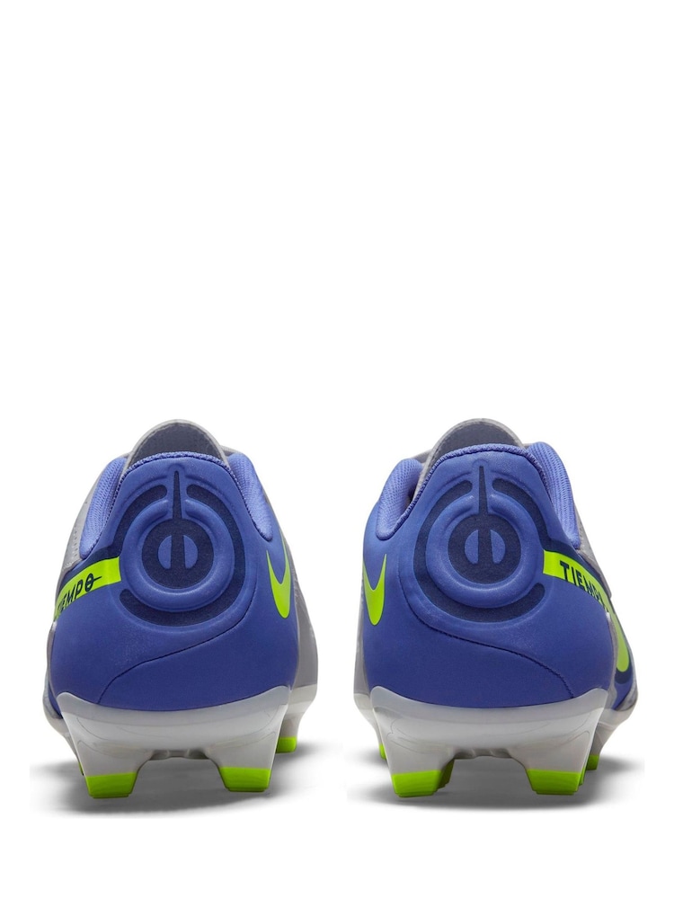 Nike Grey Adults Tiempo Legend 9 Academy Firm Ground Football Boots - Image 4 of 10