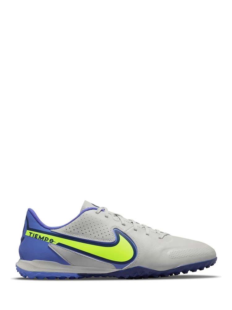 Nike Grey Adults Tiempo Legend 9 Academy Turf Football Boots - Image 1 of 11