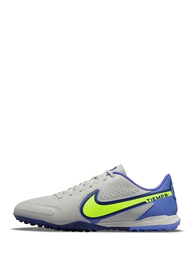 Nike Grey Adults Tiempo Legend 9 Academy Turf Football Boots - Image 2 of 11