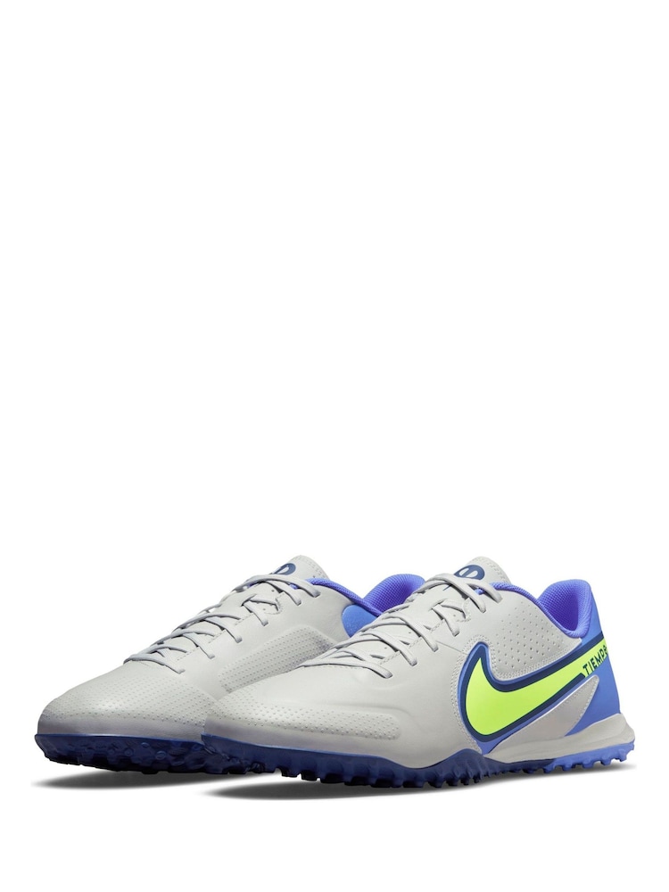 Nike Grey Adults Tiempo Legend 9 Academy Turf Football Boots - Image 6 of 11