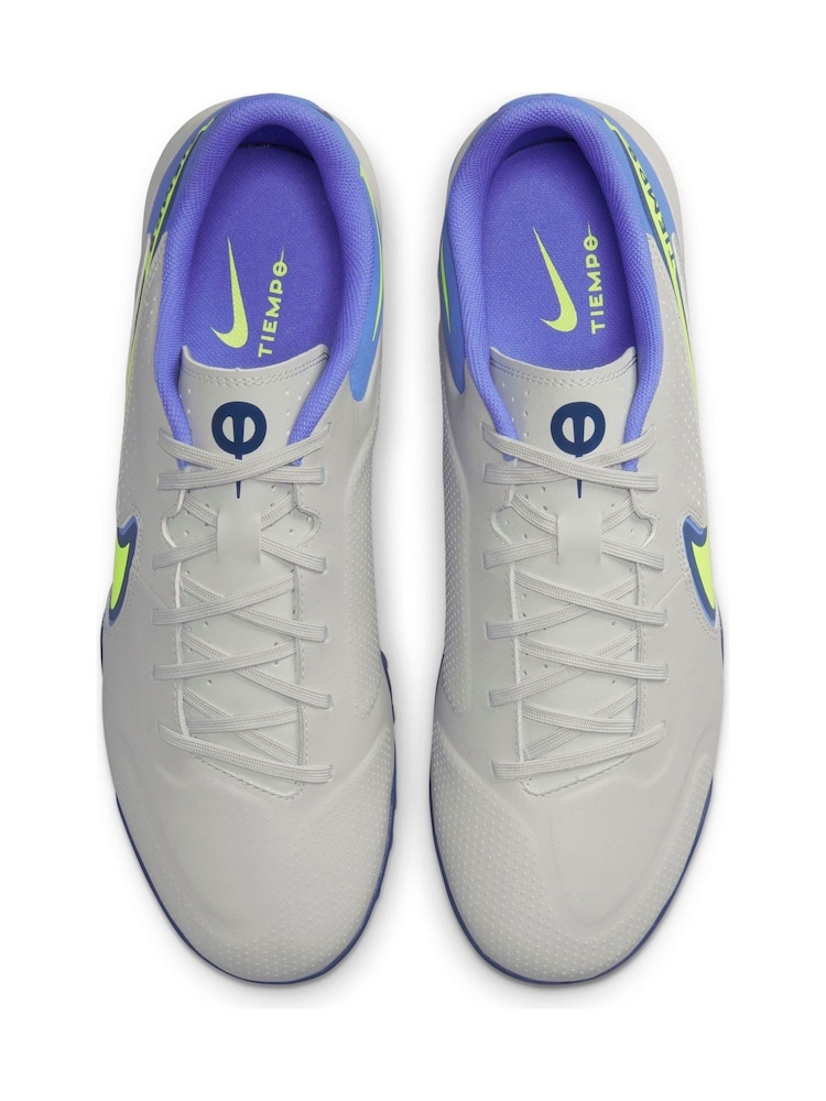 Nike Grey Adults Tiempo Legend 9 Academy Turf Football Boots - Image 8 of 11
