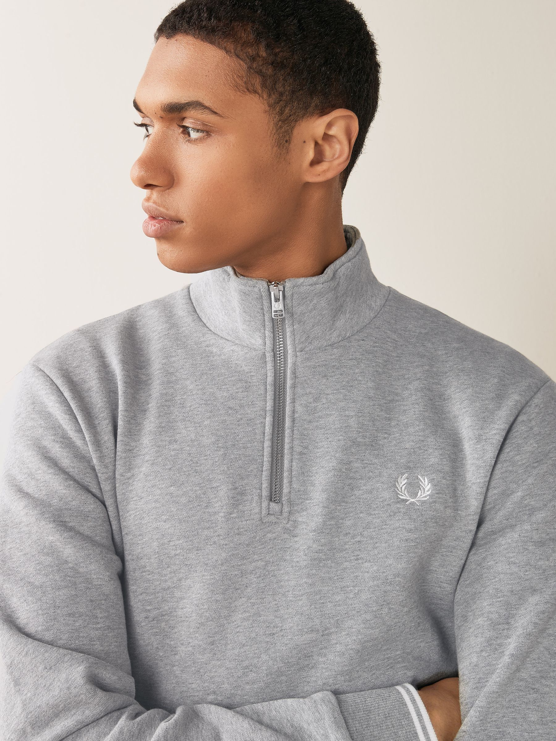 Fred perry quarter zip sweatshirt new arrivals