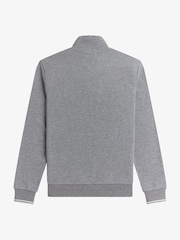 Серый - Fred Perry Quarter Zip Sweatshirt - Image 6 of 9