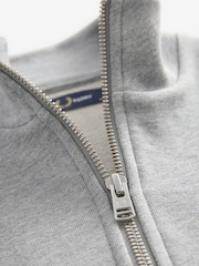 Серый - Fred Perry Quarter Zip Sweatshirt - Image 8 of 9