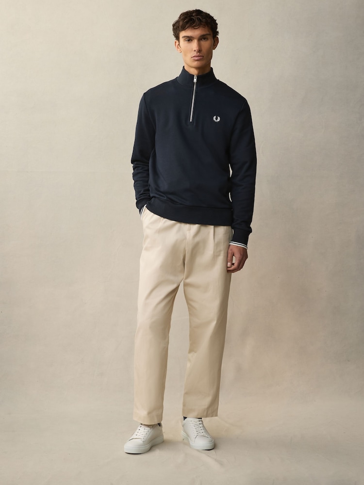 Fred Perry Quarter Zip Sweatshirt - Image 1 of 8